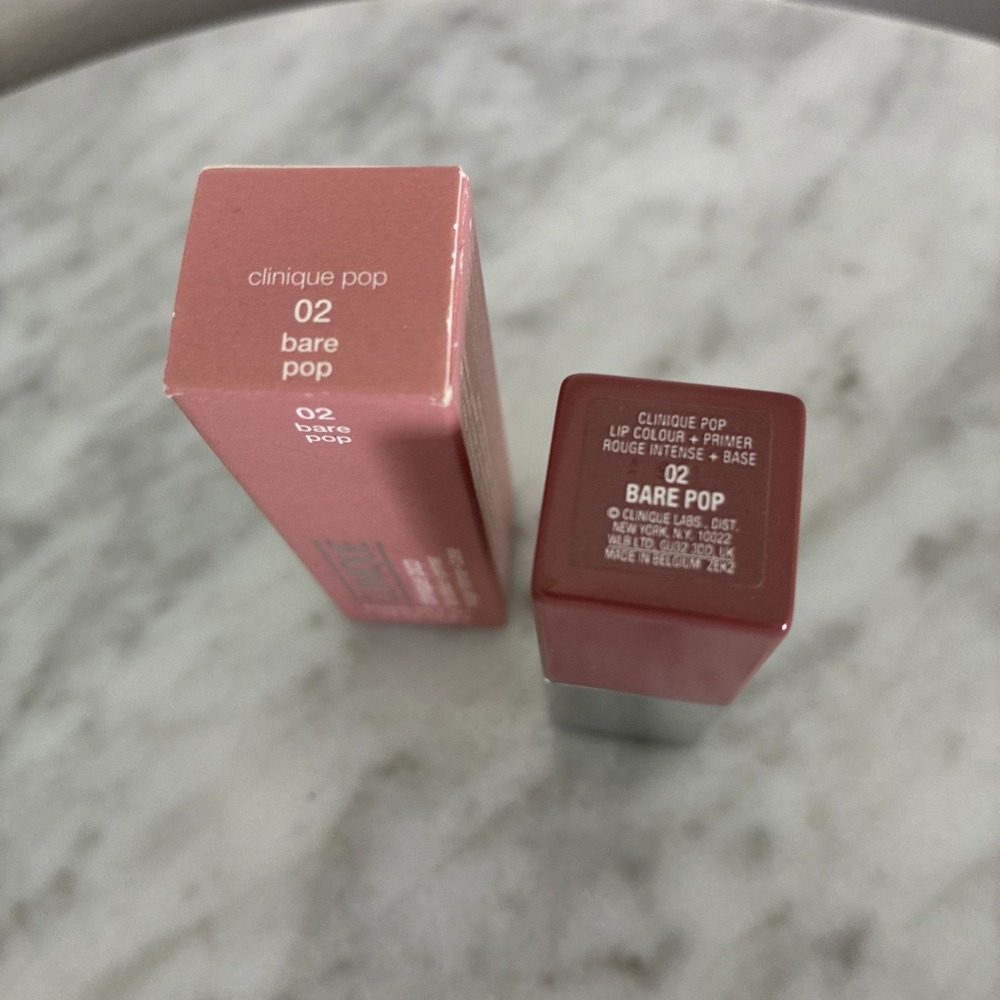 Clinique Pop Lip Colour + Primer Lipstick 02 Bare Pop .13oz / 3.9g - Picture 3 of 3